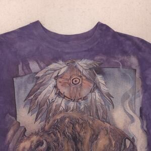 The Mountain Buffalo Short Sleeve Graphic T Shirt Adult Mens Size M Purple